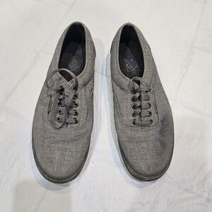 Vans Gray Canvas Lace-Up Sneakers